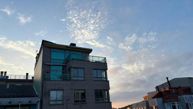 El cielo esta mañana en A Coruña