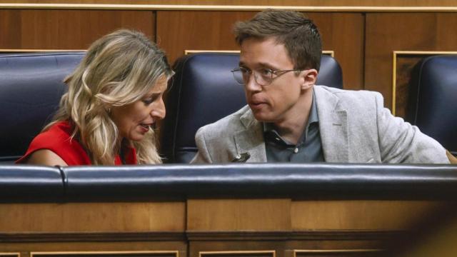 La vicepresidenta segunda y ministra de Trabajo, Yolanda Díaz, y el portavoz de Sumar en el Congreso, Íñigo Errejón.