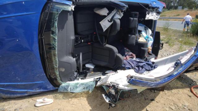 Accidente de tráfico en la A-54, en Arzúa.