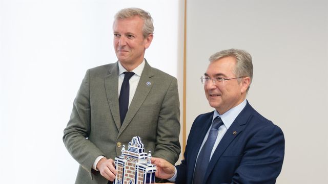 Alfonso Rueda y Luis Menor, presidente de la Diputación de Ourense