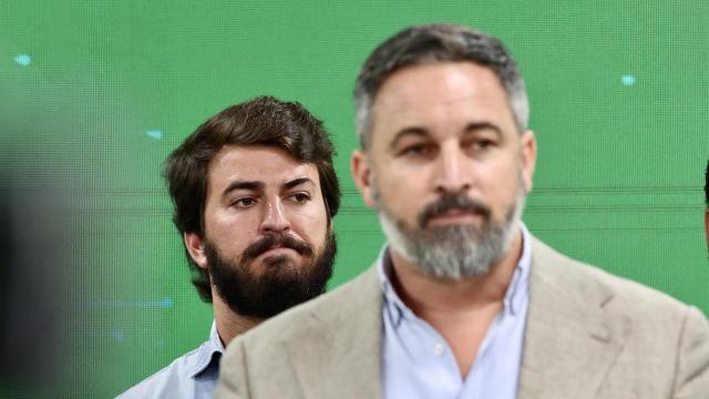 El presidente de Vox, Santiago Abascal, junto al vicepresidente de la Junta, Juan García Gallardo, en una imagen de archivo