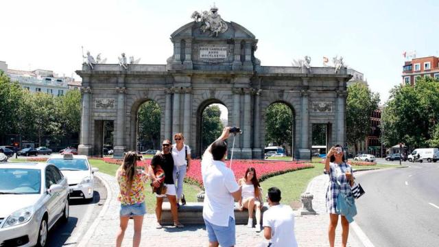 Turistas en Madrid.