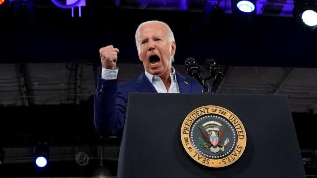 Joe Biden, en un acto electoral en Raleigh