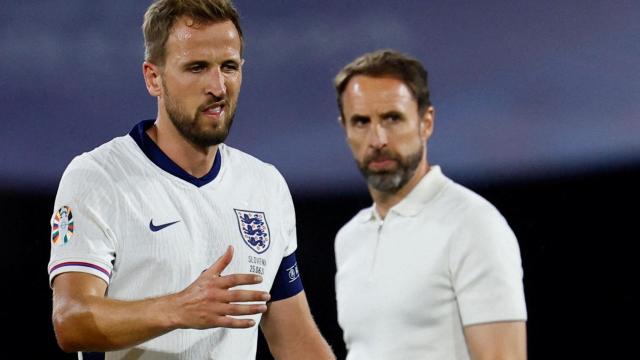 Harry Kane y Gareth Southgate, durante la Eurocopa