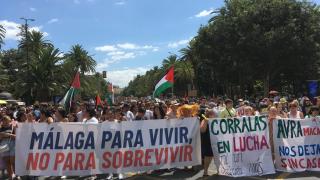 Los malagueños salen a la calle para reivindicar el acceso a la vivienda.