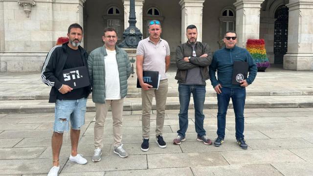 Comité de huelga de la empresa de recogida de basura de A Coruña.