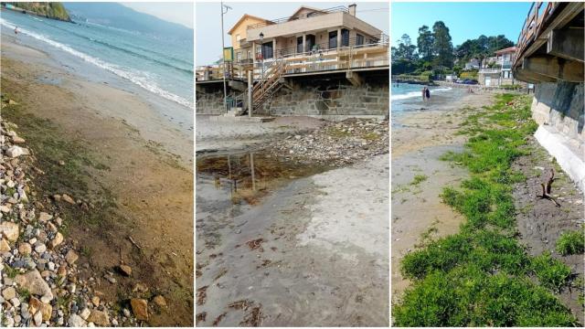 Imágenes del estado actual de la Playa A Madorra en Nigrán