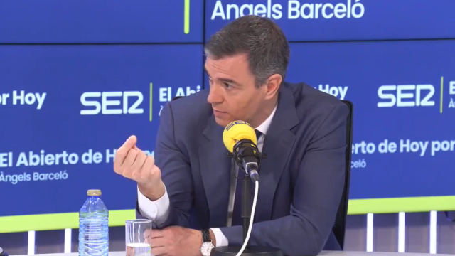 El presidente del Gobierno, Pedro Sánchez, este lunes en 'Hoy por Hoy'.