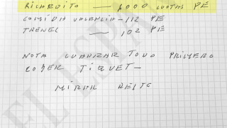 Exclusiva de EL ESPAÑOL. Nota manuscrita de Koldo García con los pagos en efectivo realizados.