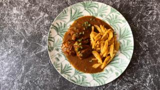 Patatas fritas en freidora de aire sin filtros