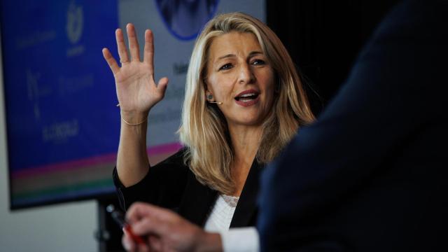 La vicepresidenta segunda y ministra de Trabajo, Yolanda Díaz, este lunes.