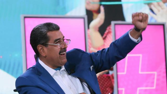 Nicolás Maduro este martes en un acto electoral.