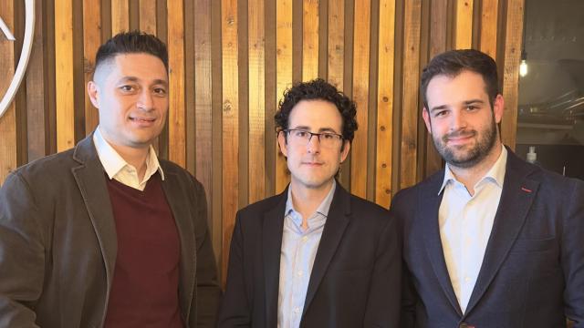 David Jiménez, Diego León y Jesús Alcalde, fundadores de Flameera.