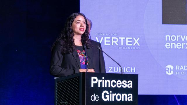 Susana Arrechea, en la proclamación del galardón.