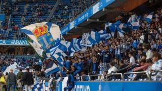 La afición del Deportivo durante un partido.