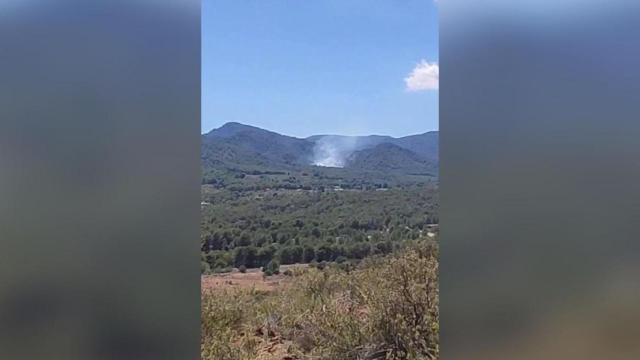 Foco del incendio declarado en Estivella.