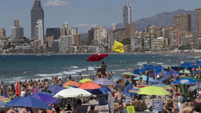 Playa de Levante de Benidorm el pasado fin de semana.