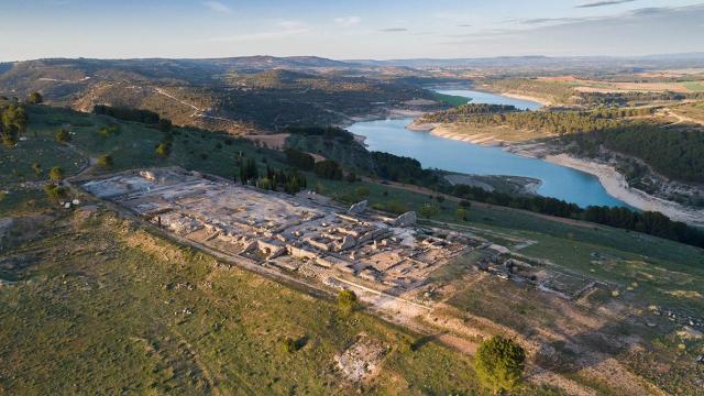 Vista aérea de la ciudad de Ercávica.