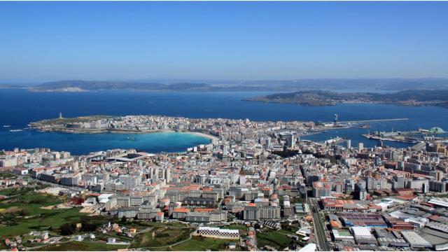 Vista aérea de A Coruña