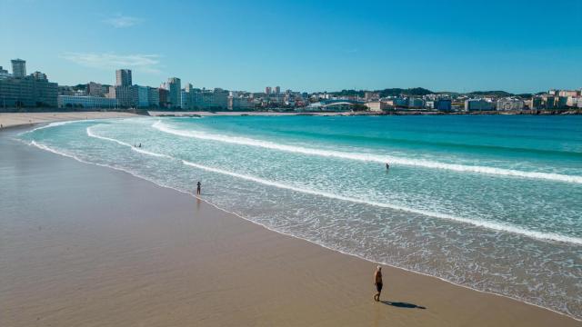 La playa del Orzán de A Coruña.
