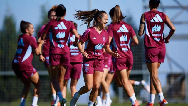 La selección española femenina, durante un entrenamiento de esta semana