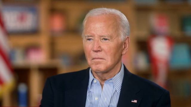 Joe Biden durante su entrevista en ABC News con George Stephanopoulos.