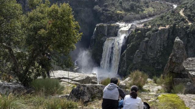 Cascada del Pozo de los humos entre Masueco y Pereña de la Ribera en Salamanca