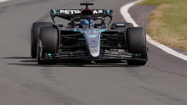 Russell, durante la sesión de clasificación del GP de Gran Bretaña.