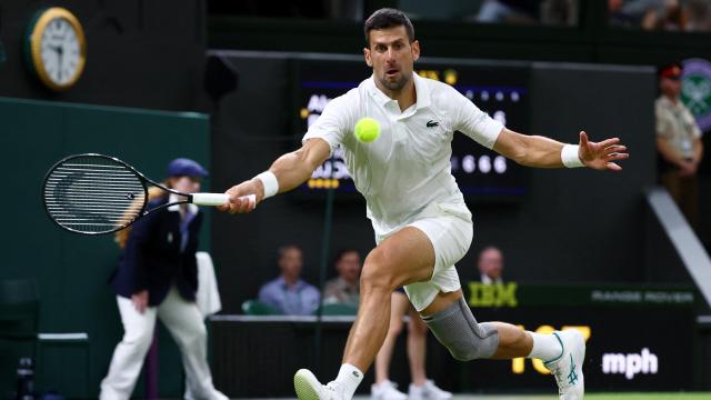 Djokovic, durante un partido en Wimbledon.