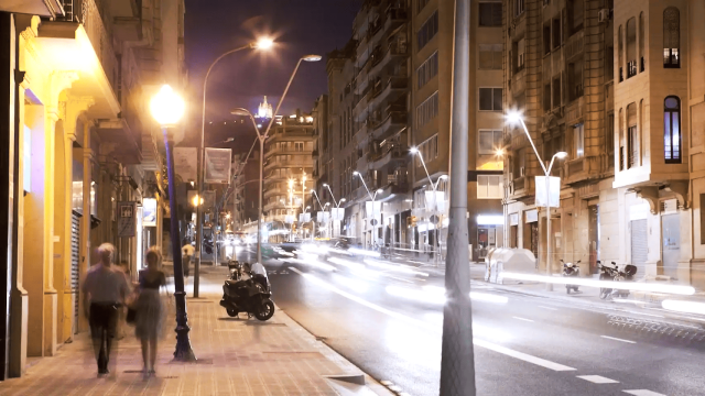 Alumbrado público en Cataluña.