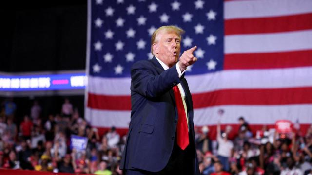 El candidato republicano, Donald Trump, en un acto de campaña en Filadelfia (Pensilvania)