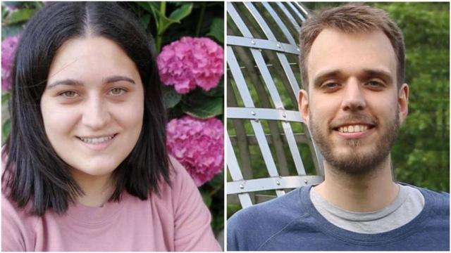 María Alonso y Alberto Rodríguez, matemáticos de la USC.