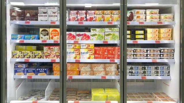 Lineal de helados de Mercadona.