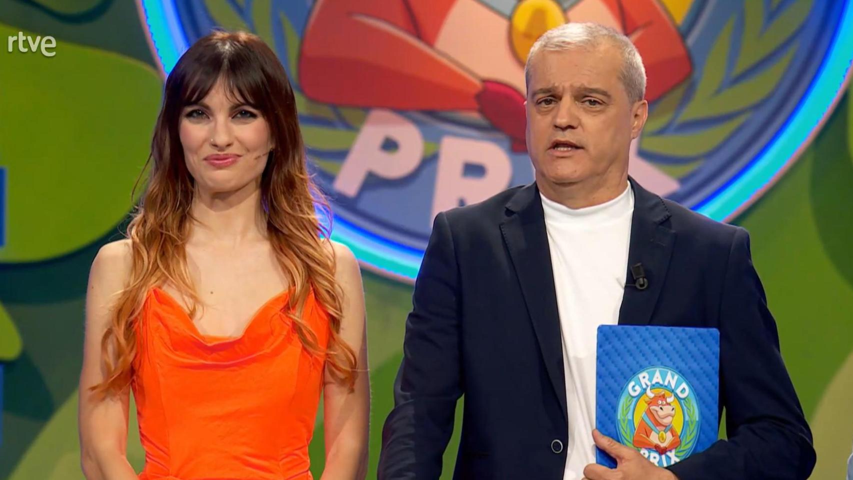 Cristinini y Ramón García, en la primera entrega de la nueva temporada de 'El Grand Prix'.