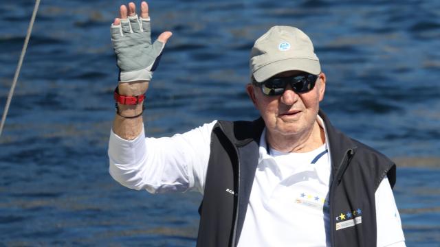 El emérito Juan Carlos, en las regatas.