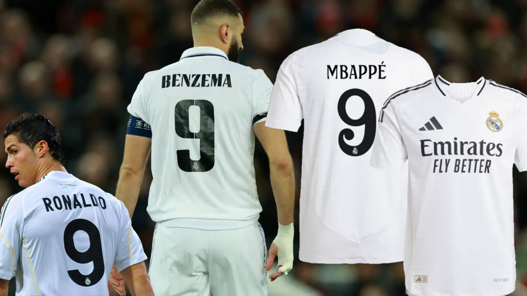 Fotomontaje con Cristiano Ronaldo, Benzema y la camiseta de Mbappé en el Real Madrid