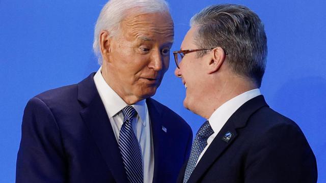 Joe Biden durante la cumbre de la OTAN en Washington que se celebra esta semana.