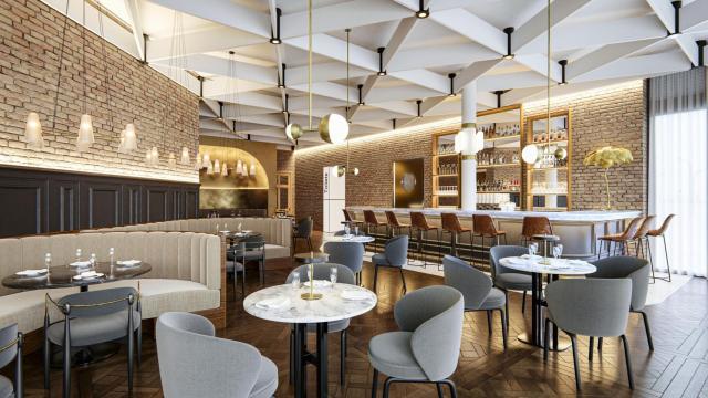 Recreación virtual del interior del Club Cámara Noroeste.