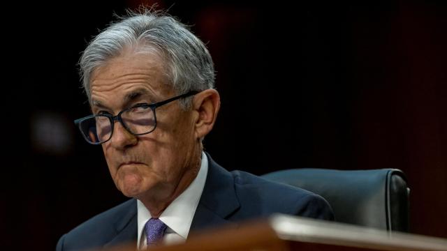 El presidente de la Fed, Jerome Powell, durante su intervención en el Senado.