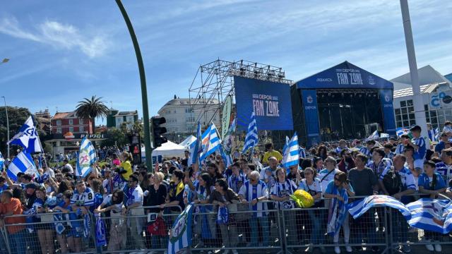 Pantalla gigante en Riazor.