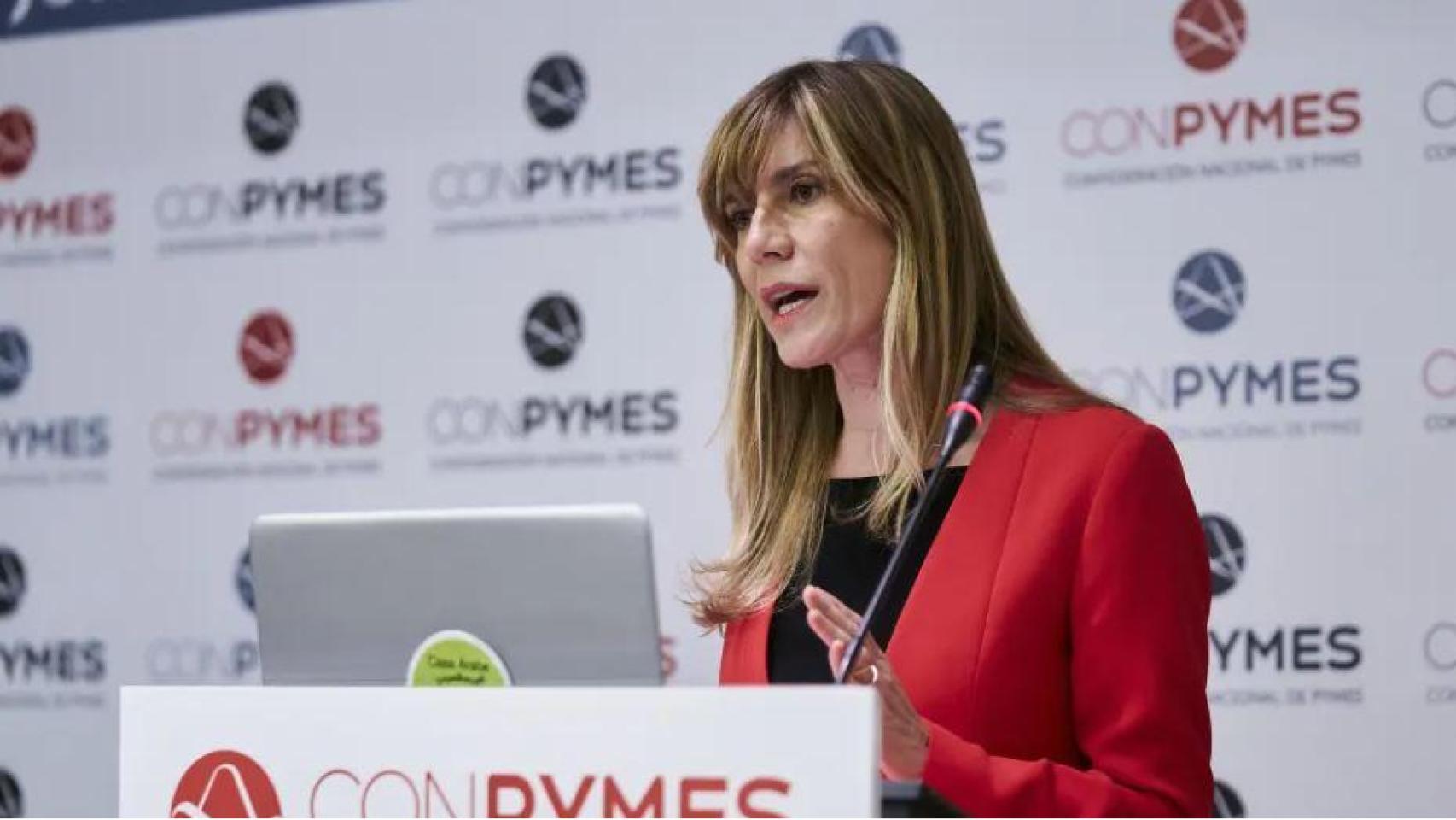 Begoña Gómez, durante la presentación de Conpymes.
