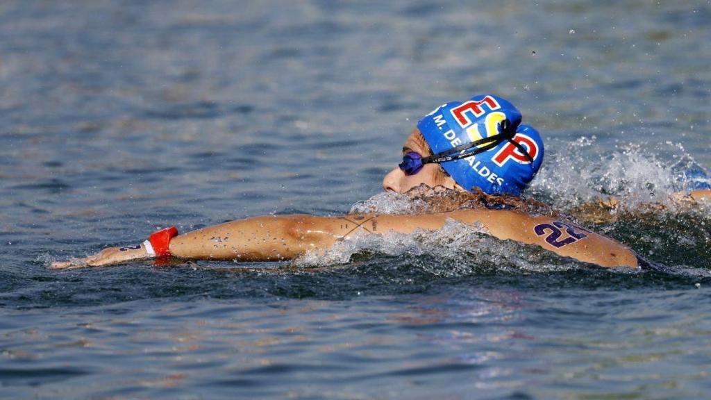 María de Valdés durante una competición.