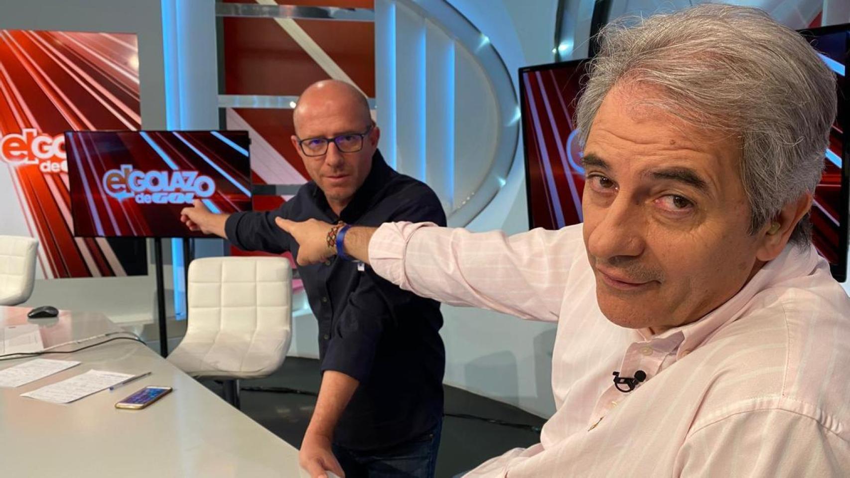 Manolo Lama junto a Jesús Gallego en 'El Golazo de Gol'.