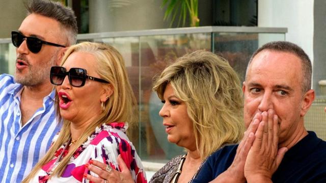 Kiko Hernández, Belén Esteban, Terelu Campos y Víctor Sandoval, en 'Sálvese quien pueda'