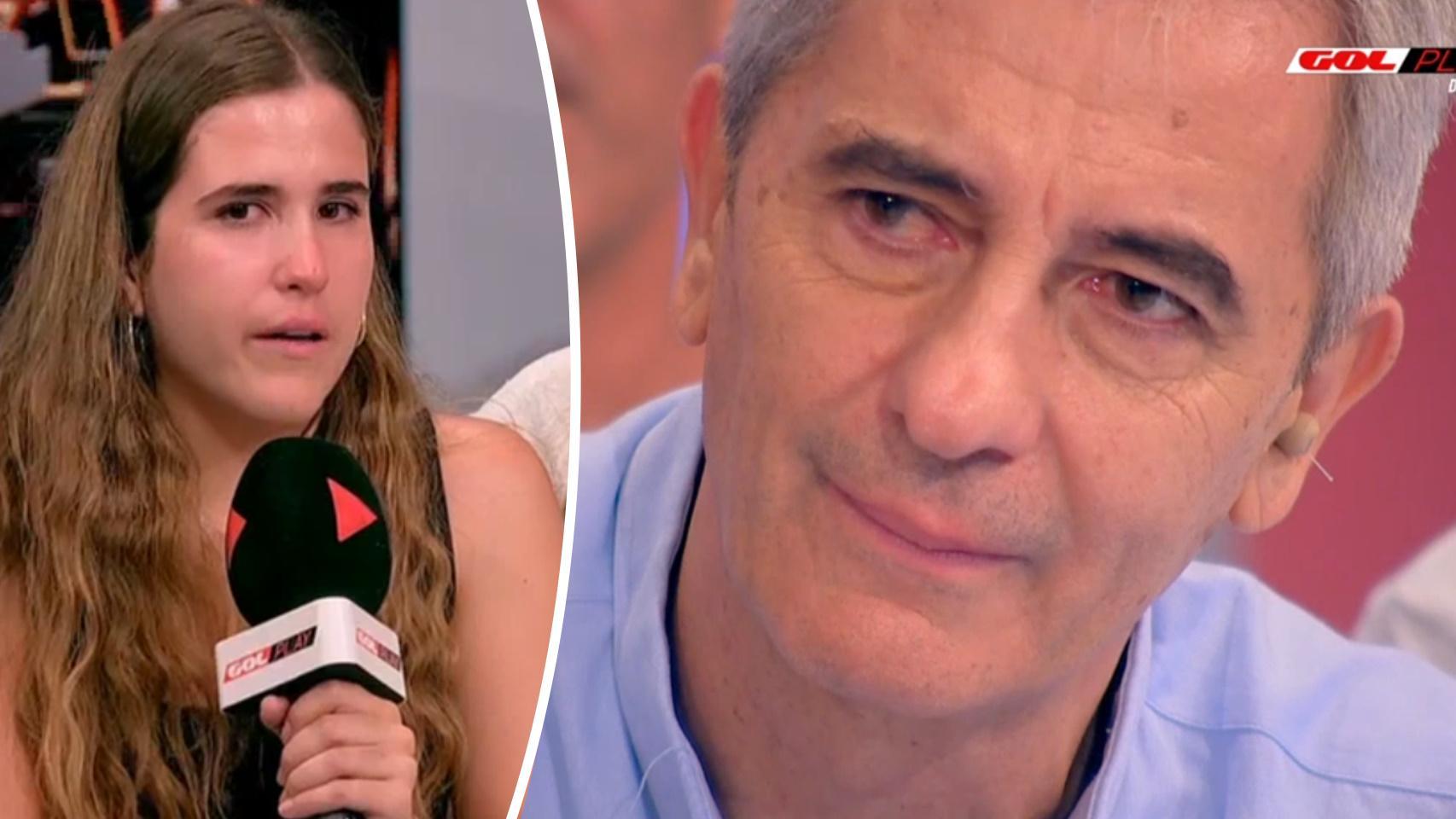 Cayetana, la hija de Manolo Lama, hace llorar a su padre en el último programa de 'El golazo de Gol'.