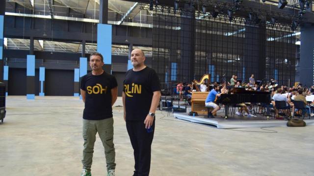 Antonio Banderas y Domingo Sánchez en el nuevo espacio Sohrlin Andalucía.