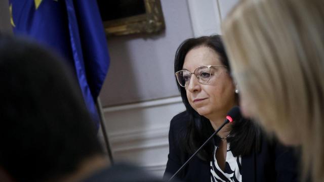 Llanos Massó en una junta de portavoces.
