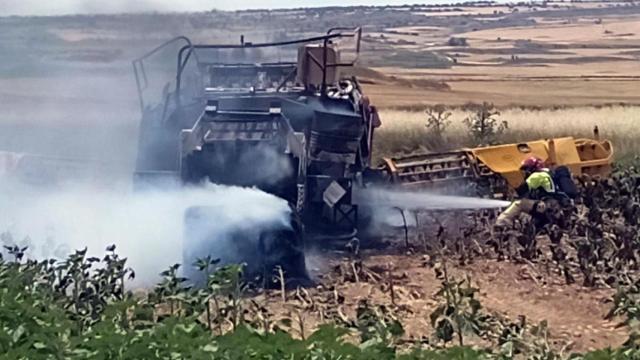 Incendio forestal en Ledesma