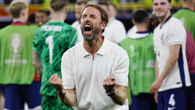 Gareth Southgate, celebra el pase de Inglaterra a la final de la Eurocopa