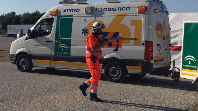 Una ambulancia del 061.